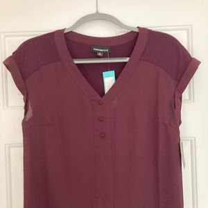 Fortune+Ivy Burgundy blouse : small nwt
